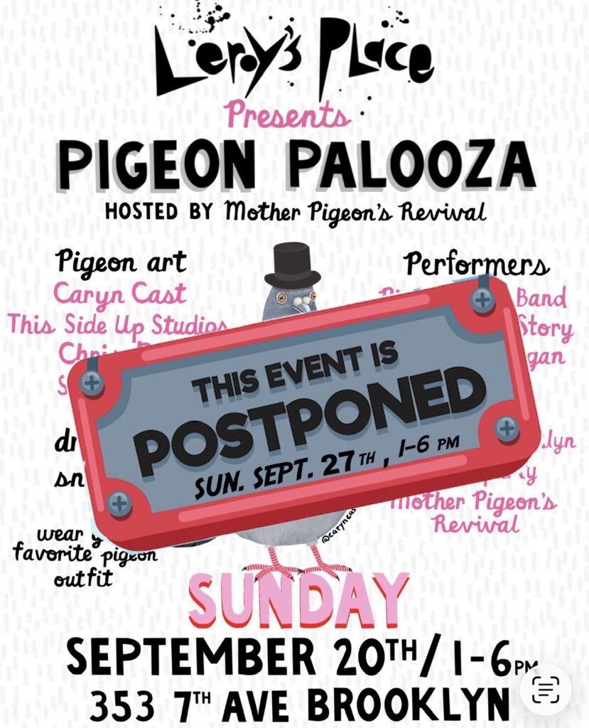 pigeon palooza rain date